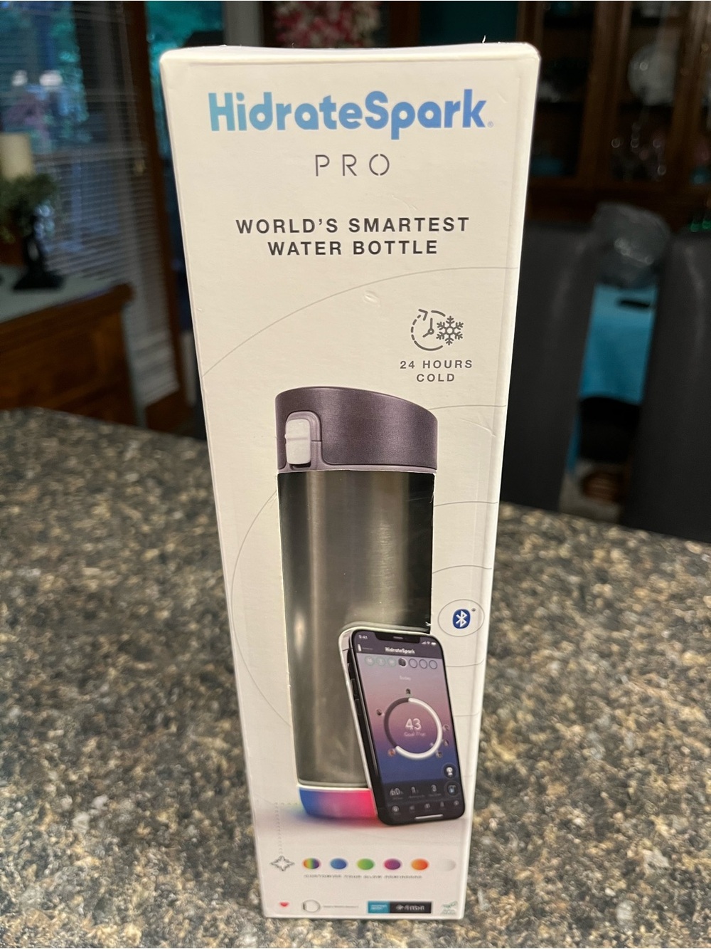 HidrateSpark Pro Smart Water Bottle Tracks Water Intake & Reminds you to Drink